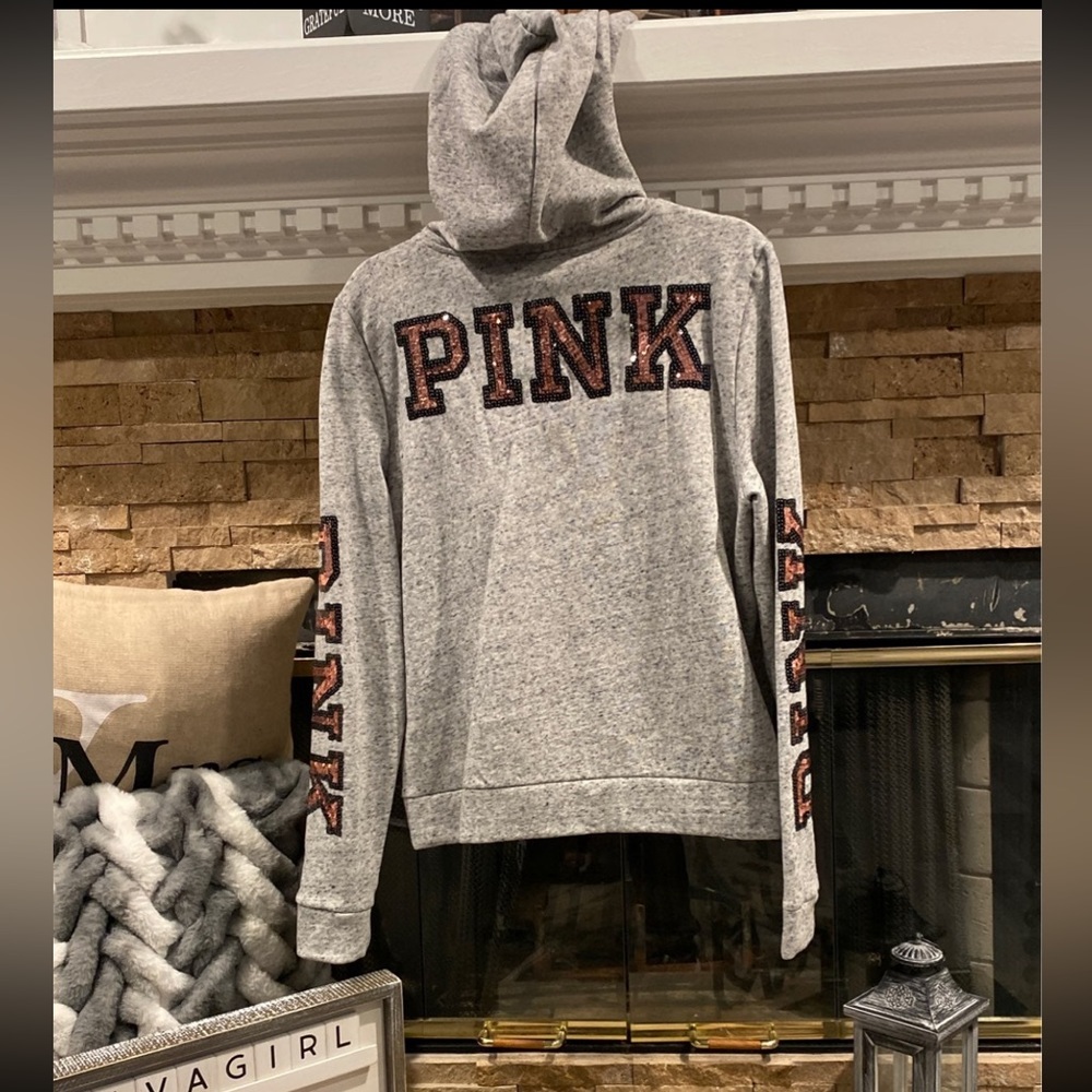 Victoria’s Secret pink bling hoodie size large